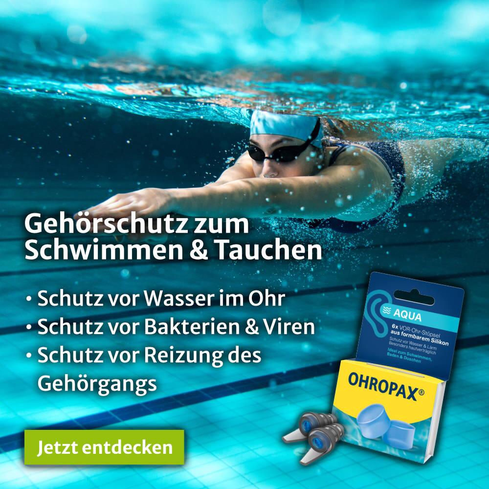 Gehörschutz zum Schwimmen und Tauchen bietet optimalen Schutz gegen Wasser