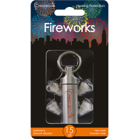 Crescendo Fireworks Gehörschutzstöpsel, Ohrstöpsel für Feuerwerk & Explosionen, wiederverwendbar, 1 Paar, SNR 19 dB
