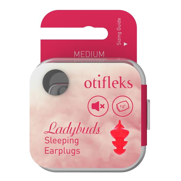 Otifleks Ladybuds - Hearing protection earplugs for women - Ideal for sleeping - Especially soft - Size M