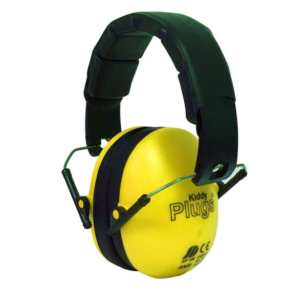 KiddyPlugs Kapselgehörschutz für Kinder, Gehörschutz für Schule & Freizeit, gelb, SNR 24 dB