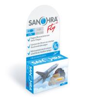 Sanohra Fly Gehörschutzstöpsel, Ohrstöpsel zum Fliegen, mit Druckausgleich, wiederverwendbar, transparent, 1 Paar