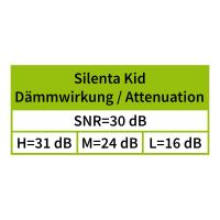 Silenta Kid earmuffs for children, hearing protection for school & leisure, neon green, SNR 30 dB