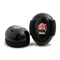 Ems for Kids Baby earmuffs, hearing protection for babies and toddlers, SNR 27 dB Schwarz mit schwarzem Kopfband