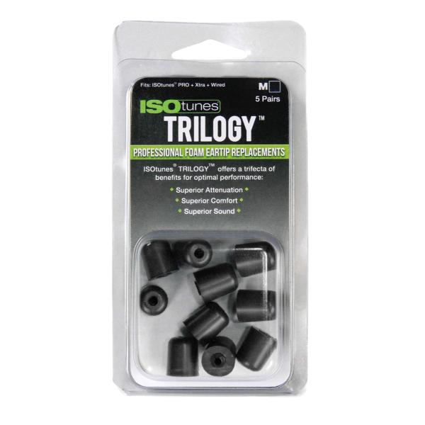ISOtunes Trilogy Ersatz-Ohrstöpsel, Medium (M), 5 Paar