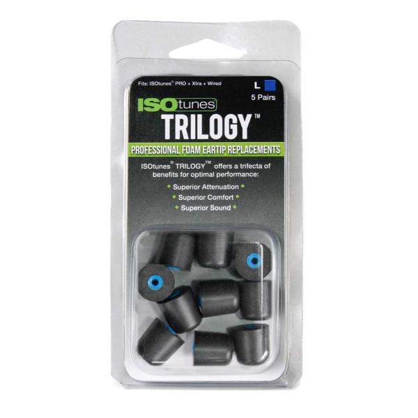 ISOtunes Trilogy Ersatz-Ohrstöpsel, Large (L), 5 Paar