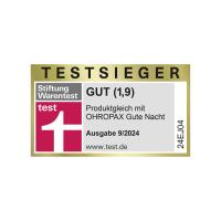 OHROPAX Good Night Ohrstöpsel wurden von Stiftung Warentest im September 2024 zum Testsieger erklärt.