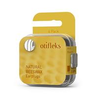 Otifleks Beeswax earplugs, earplugs made of natural beeswax and cotton fibres, 4 pcs