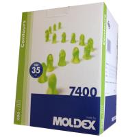 Moldex Contours 7400 Gehörschutzstöpsel, Ohrstöpsel für Arbeit & Hobby, grün, 200 Paar, SNR 35 dB
