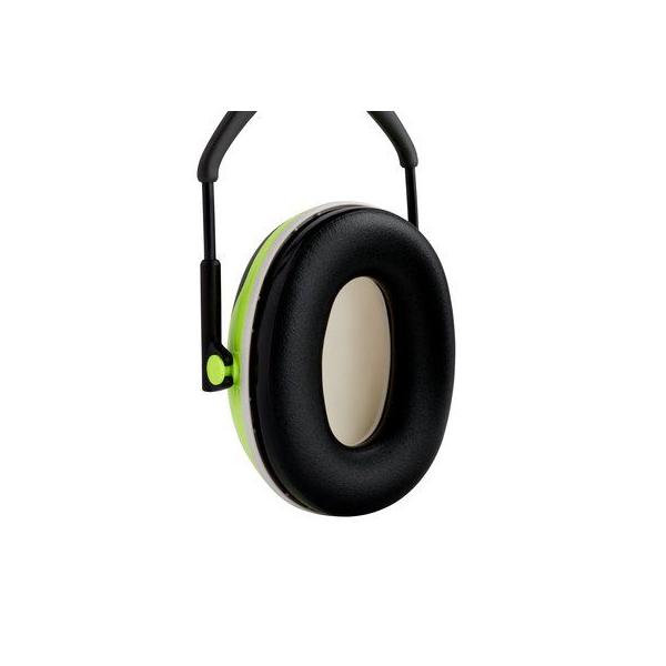 3M Peltor X4A earmuffs, hearing protection for work & hobby, dielectric, neon green, SNR 33 dB
