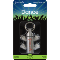 Crescendo Dance earplugs, earplugs for music, disco & clubs, reusable, 1 pair, SNR 19 dB