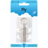 Crescendo Fly earplugs, earplugs for flying, with pressure compensation, reusable, 1 pair, SNR 17 dB