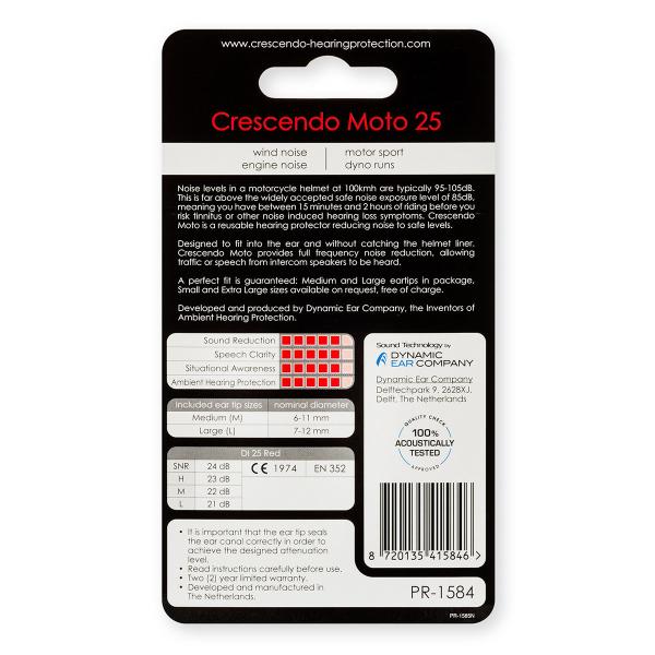 Crescendo Moto Gehörschutzstöpsel,...