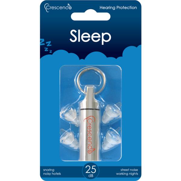 Crescendo Sleep Gehörschutzstöpsel, Ohrstöpsel zum Schlafen, wiederverwendbar, 1 Paar, SNR 24 dB