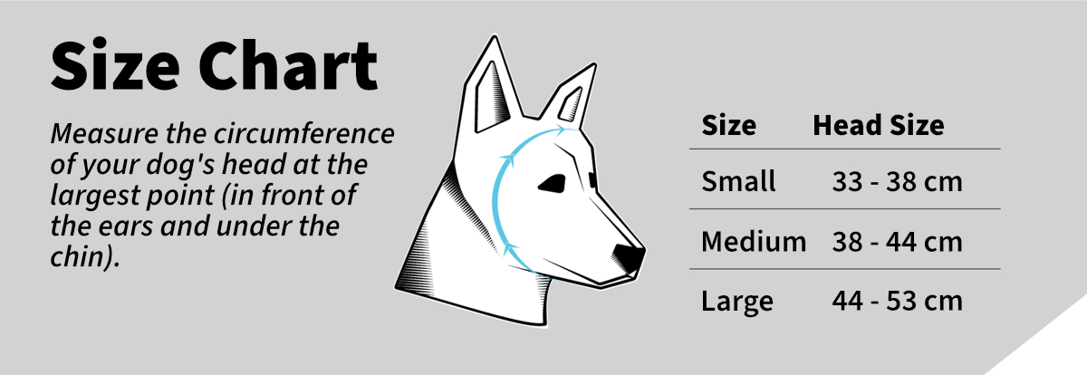 Size Chart for REX SPECS Ear Pro Hearing Protection for Dogs